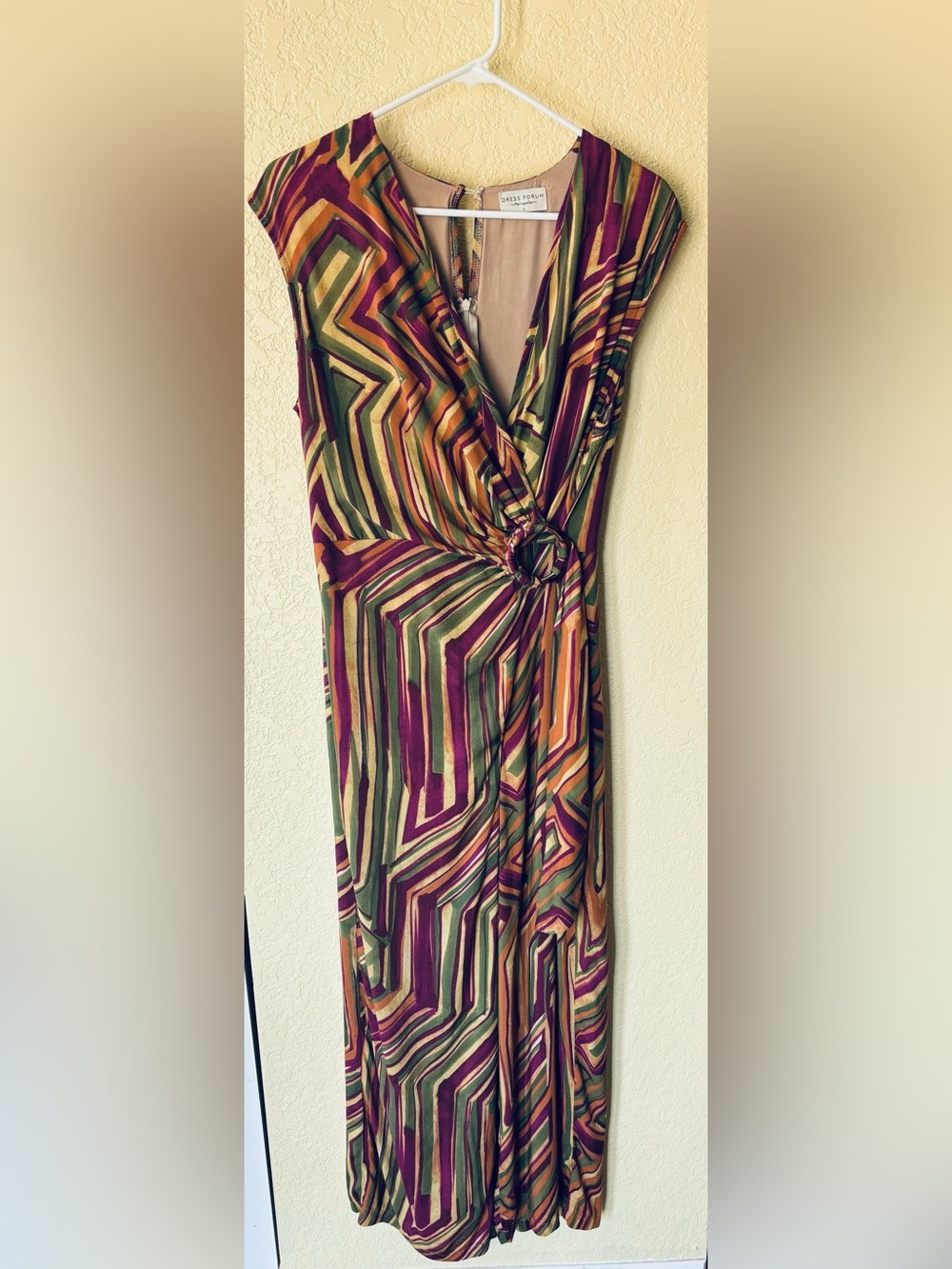 Dress Forum Multicolor Geometric Wrap Jumpsuit